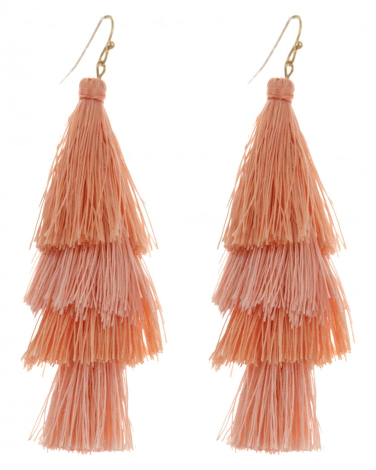 PEACHY TASSEL EARRINGS