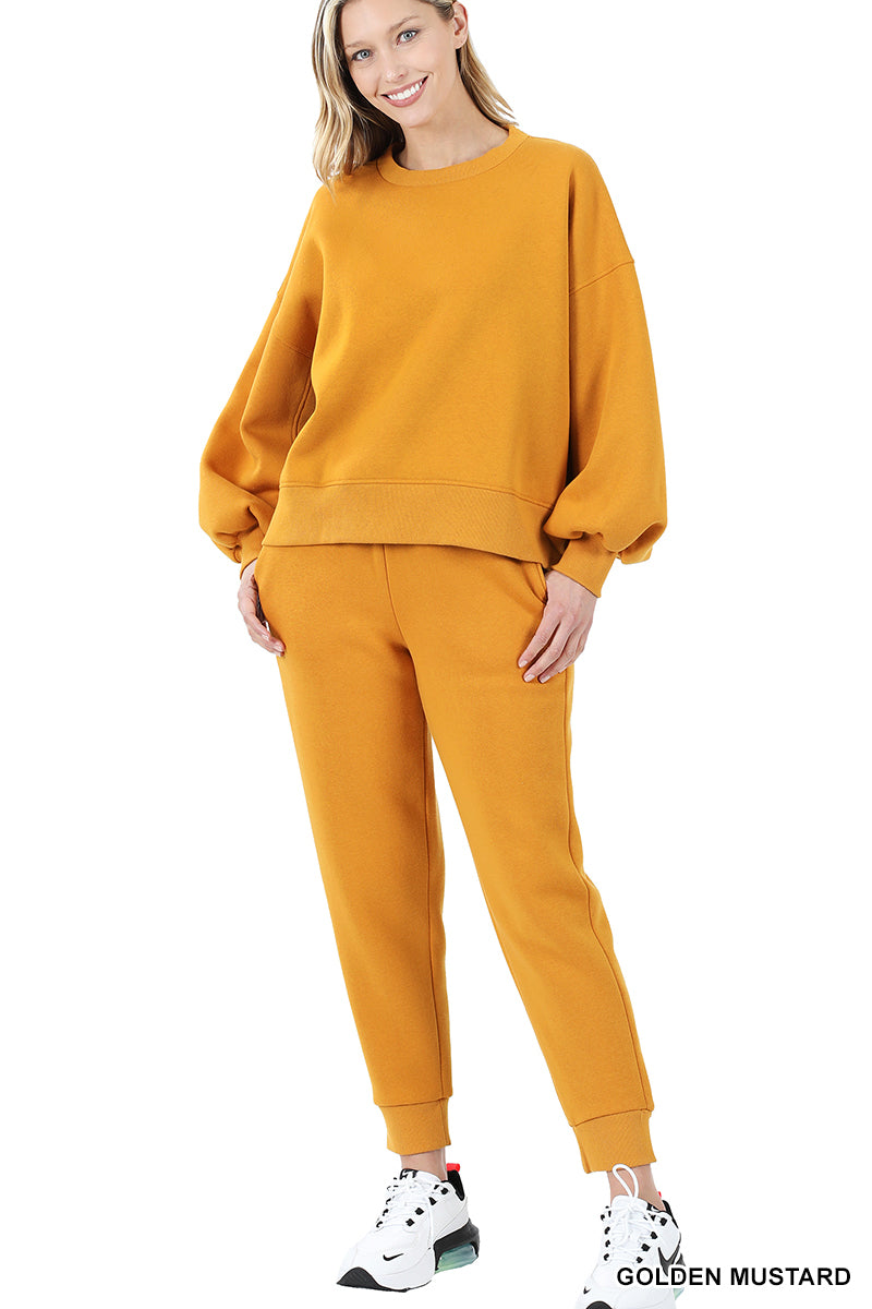 BALLOON SLEEVE JOGGER SET