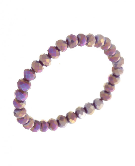 LAVENDER SEMI PRECIOUS STONE STRETCH BRACELET