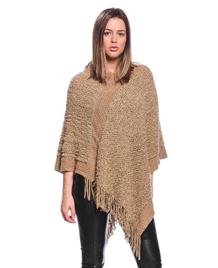 KNIT POPPY PONCHO