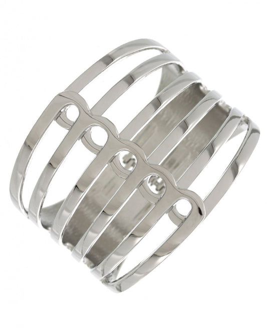 SILVER OPEN CUFF BRACELET