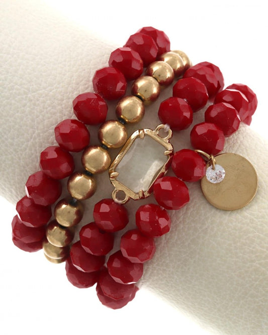 STONE RED STACKABLE BRACELET