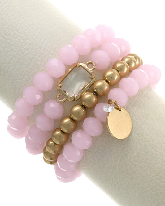 PINK STACKABLE BRACELETS