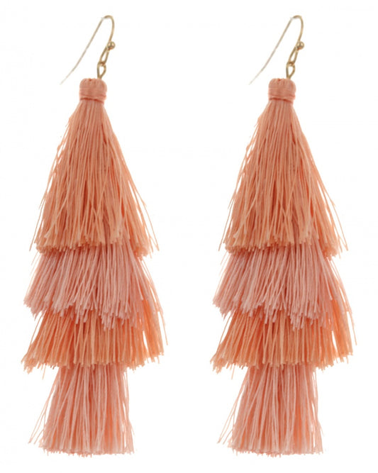 PEACHY TASSEL EARRINGS