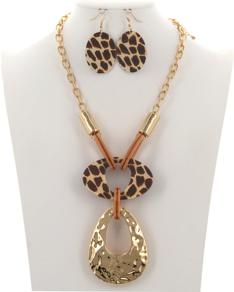 CHEETAH GOLDEN NECKLACE SET