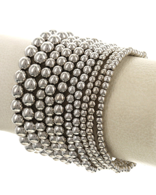 SILVER STACKABLE BRACELETS