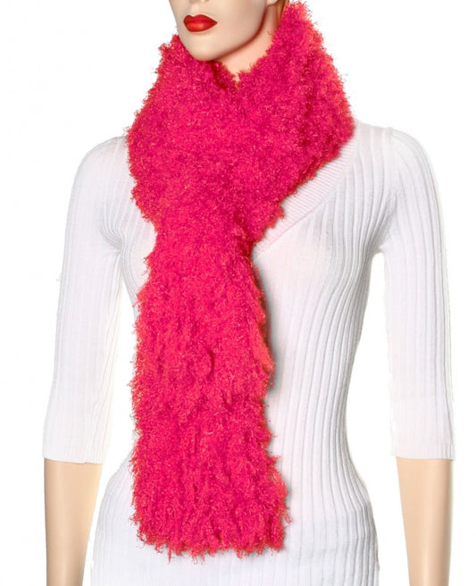 FAUX FUR PINK SCARF