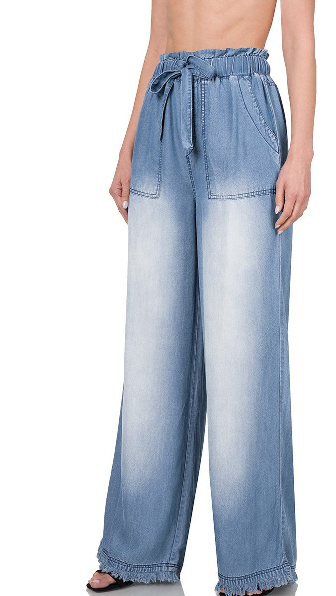 MISTY BLUE DENIM PANTS