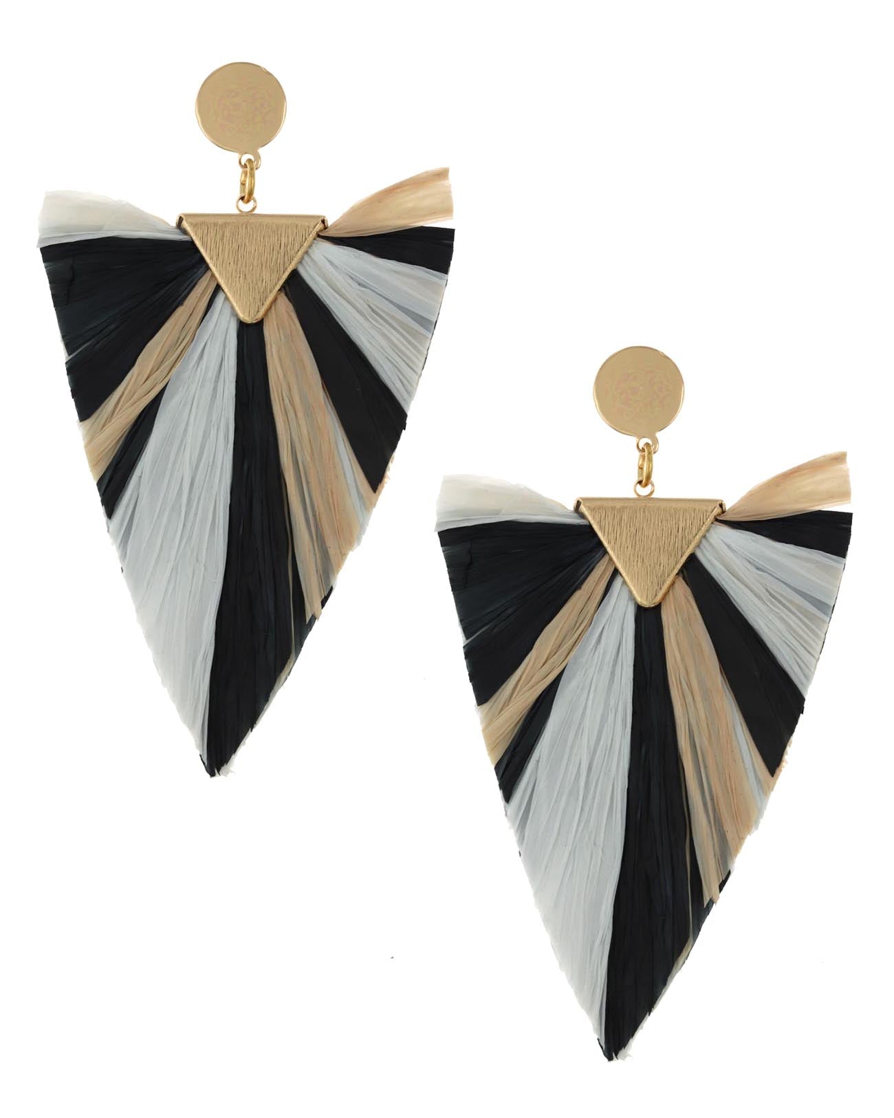 RAFFIA DANGLE EARRINGS