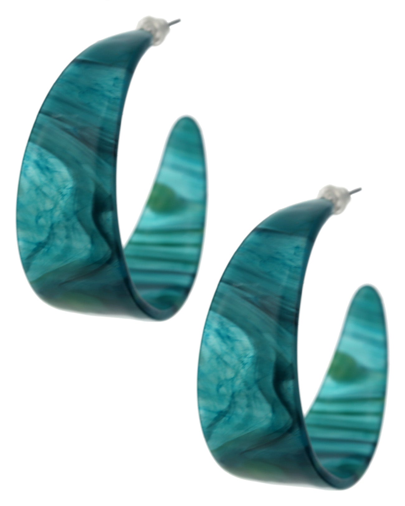 Cellulose Acetate Hoops Earrings