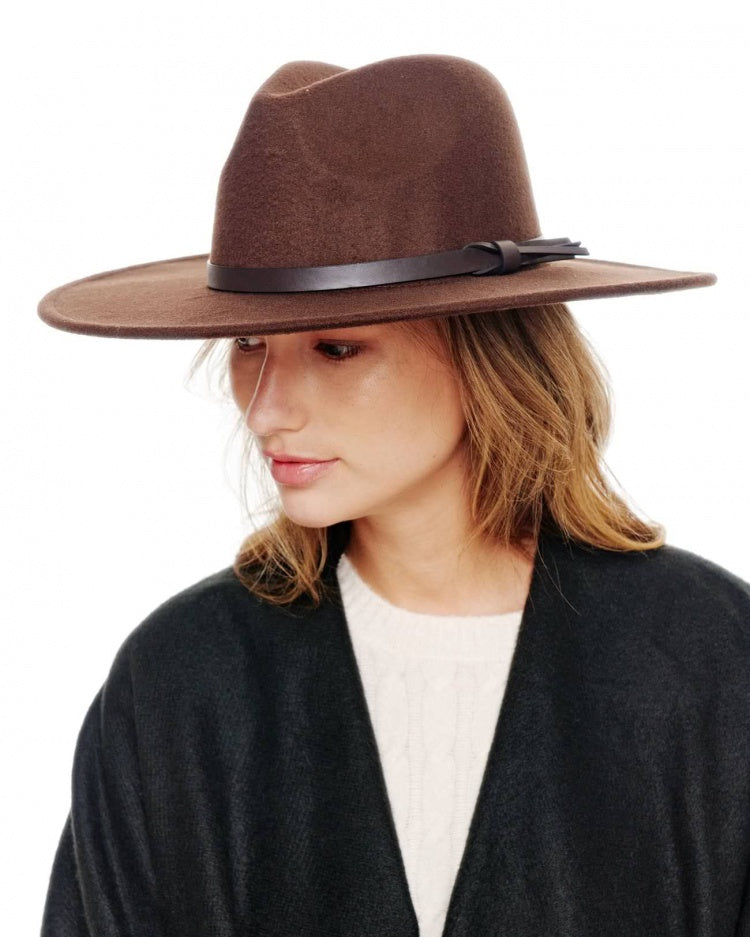 FELT FEDORA WIDE BRIM HAT