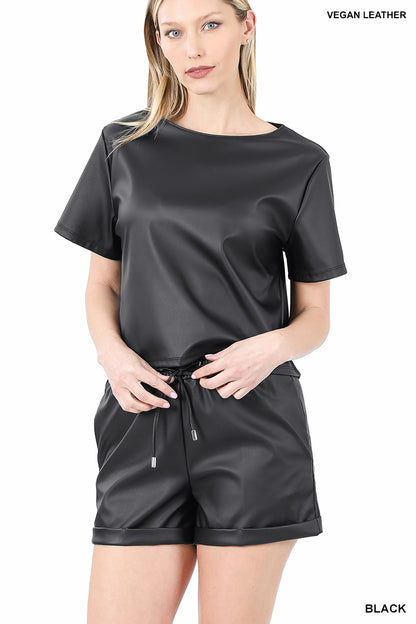 Vegan Lavish Leather Top